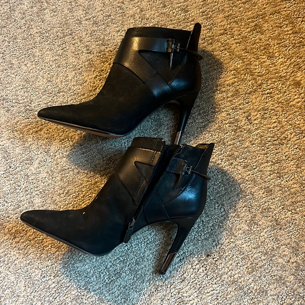 Black heel booties